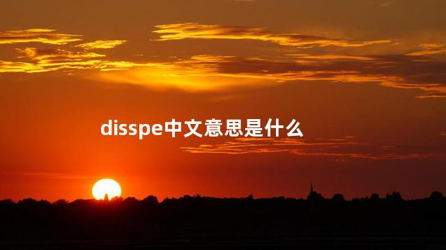 disspe中文意思是什么