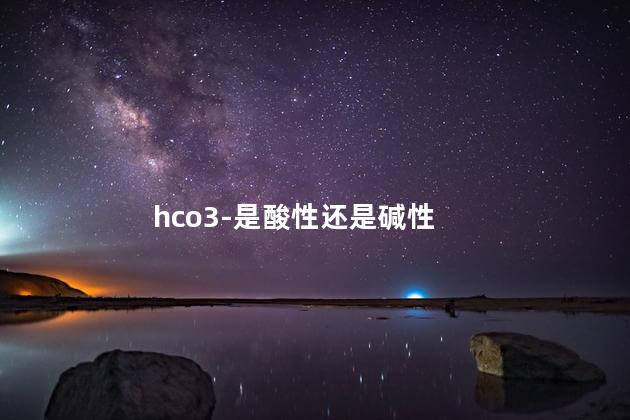 hco3-是酸性还是碱性