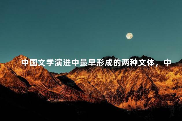 中国文学演进中最早形成的两种文体，中国文学史上最早形成的两种文体